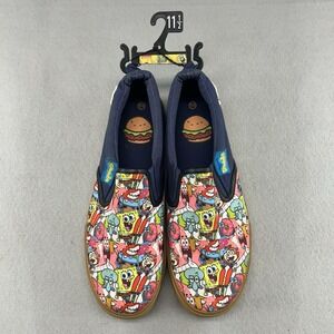 Sponge Bob Men's 11.5 Sneakers The Krusty Krab Slip On Multi/Navy GroundUp